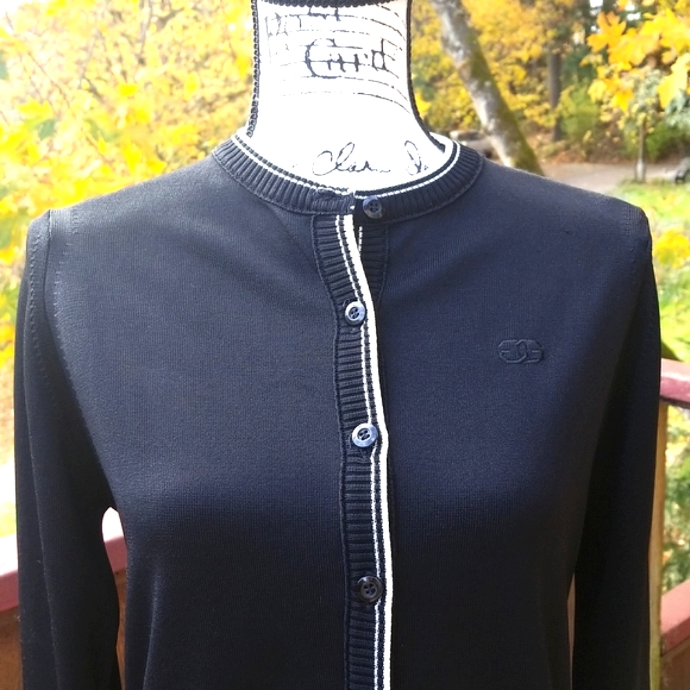 GIVENCHY Monogram Size medium 38 Black WhiyeButton up Cardigan - Picture 2 of 15